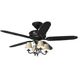 Hunter Ceiling Fans 22720 Cortland Fan - Basque Black Traditional Indoor Fan 54 Span