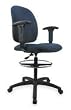 Dakota Designs 2UMU1 Drafting Chair, 46 In H, Adjust, Blue
