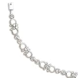 Horse Stirrup Sterling Silver Link Bracelet