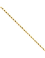 14k Gold 2.75mm Diamond-cut Rope with Lobster Clasp Chain 9 Inches