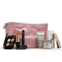 pink cosmetic bag set by lancome 7 piece set more detail click!
