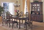 Dark Cherry 8 Piece Dining Set With China Cabinet