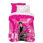 Justin Bieber Justin's World Comforter Set. Pink.