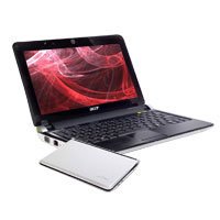 Acer Aspire One AOD150-1669 10.1-Inch Seashell White Netbook - 6.5 Hour Battery Life