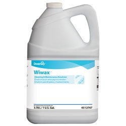 Diversey 4512767 WiWax Floor Cleaner, Commercial Strength Rubber Floor Cleaner, Case of 4 One Gallon Bottles
