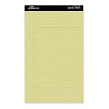 Ampad Evidence Dual Pads, Legal Size, Canary Yellow, Legal Ruling, 100 Sheets per Pad, 6 Pads per Pack (20-247)