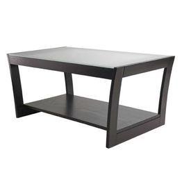 Winsome Radius Coffee Table with Frosted Glass and Curved Legs Winsome Radius Coffee Table with Frosted Glass and Curved Legs