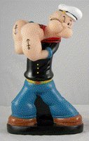 Popeye PLASIC Coin Bank NEW Popeye Figural Doll 10