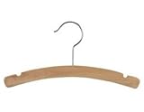 Wooden Kids Top Hangers Natural Finish Box of 25