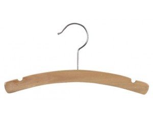 Wooden Kids Top Hangers Natural Finish Box of 25