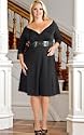 Francesca Plus Size Dress with Jeweled
Belt