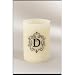 Monogram LED BlowOut Wax Candle with Lightbulb Wick - D