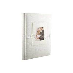 Kleer-Vu Photo / Memo Album with Window, Wedding Moire Collection, White, Holds 300 4