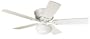 Hunter Low Profile lll Plus One-Light 52-Inch Five-Blade Ceiling Fan, White with White Globe #20808