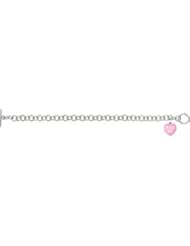 Sweethearts® Enamel Heart Charm Bracelet Sterling Silver " Kiss Me " 85511
