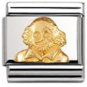 NOMINATION Italian Charm stainless steel and 18k gold (Shakespeare)