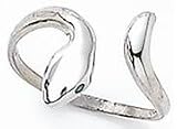 Snake Toe Ring - Sterling Silver Adjustable