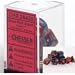Chessex Dice: Polyhedral 7-Die Gemini Dice Set - Blue & Red w/gold