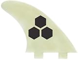 FCS GAM Glass Flex Surfboard Tri-fin Set White/Black