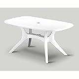 Kettler - 3699-825 - Rectangular Kettalux Plus Table Outdoor Patio Furniture - White - 63 x 38 in.