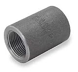 Industrial Grade 1MNB2 Coupling, 4 In, Threaded, Black Steel