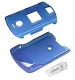 Clear Blue Snap-On Cover For Motorola RAZR V3, V3c, V3m