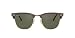 Ray-Ban RB3016 Clubmaster Square Sunglasses, Red Havana/Polarized Green, 51 mm