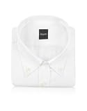 Bagutta Solid White Twill Cotton Italian Button Down Dress Shirt