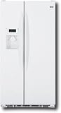 Review GE  / GE Profile PSCF5RGXWW 24.6 cu. ft. Counter-Depth Side-by-Side Refrigerator with 3 Glass Shelves, Clear Gallon Door Storage, Dual-Level Lighting and External Integrated Ice/Water Dispenser: White