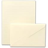 Ruled Ecruwhite Letter Sheets