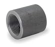 Industrial Grade 1MNE3 Cap, 3/4 In, Threaded, Black Steel