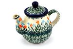 Polish Pottery Tea coffee Pot - Traditional Pattern - H4754B