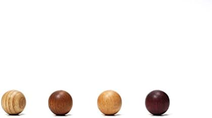 [FunnyFish] Smart Beads Magnets 4 Pc Set Decorative Natural Wood