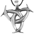 Fashion Biohazard Symbol Pewter Pendant Necklace