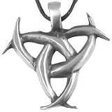 Fashion Biohazard Symbol Pewter Pendant Necklace