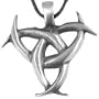 Fashion Biohazard Symbol Pewter Pendant Necklace