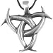 Fashion Biohazard Symbol Pewter Pendant Necklace