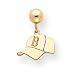 14K Boston Red Sox Baseball Cap Post Dangle Earrings