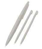 Lot de 3 stylets Blanc anti-rayures pour console Nintendo DSi Xl (1 gros stylet + 2 stylets)
