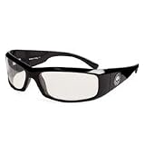 Harley Davidson Men's Bones Performance Eyewear. High impact, scratch-resistant lenses with clear, sharp optics. 3/4 wrap eyewear provides a closer, more comfortable fit helping to provide protection from the elements. Clear lenses are ideal for night riding. 100% UV protection. Frame features quality Italian craftsmanship with metal hinges. Latex free. Custom Harley-Davidson graphics. Includes microfiber bag. Meets ANSI Z87.1 standards. 98277-08VM