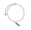 Beaded "Cheer" - Silver Plated Elegant Charm Bracelet [Jewelry]
