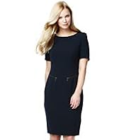 Slash Neck Military Shift Dress