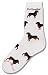 Pair of Rottweiler Socks Ladies White Socks Size 9-11
