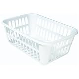 Sterilite 16088048 White Medium Plastic Storage Basket