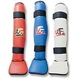 machine molded sparring shinguard with instep in vinyl