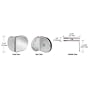 CRL Chrome Berlin Series Wall Mount Bracket