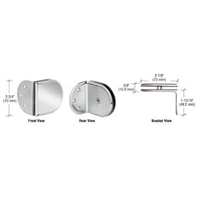CRL Chrome Berlin Series Wall Mount Bracket