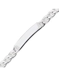 Sterling Silver Anchor ID Bracelet - 8 Inch