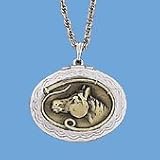 Two-tone Horse Locket Necklace