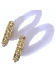 14k Solid Gold Round Caviar Huggie Earrings (4.5 gr.tw)